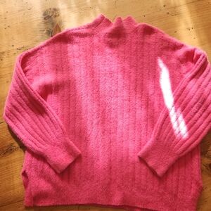 Hot pink super soft mock neck xl sweater